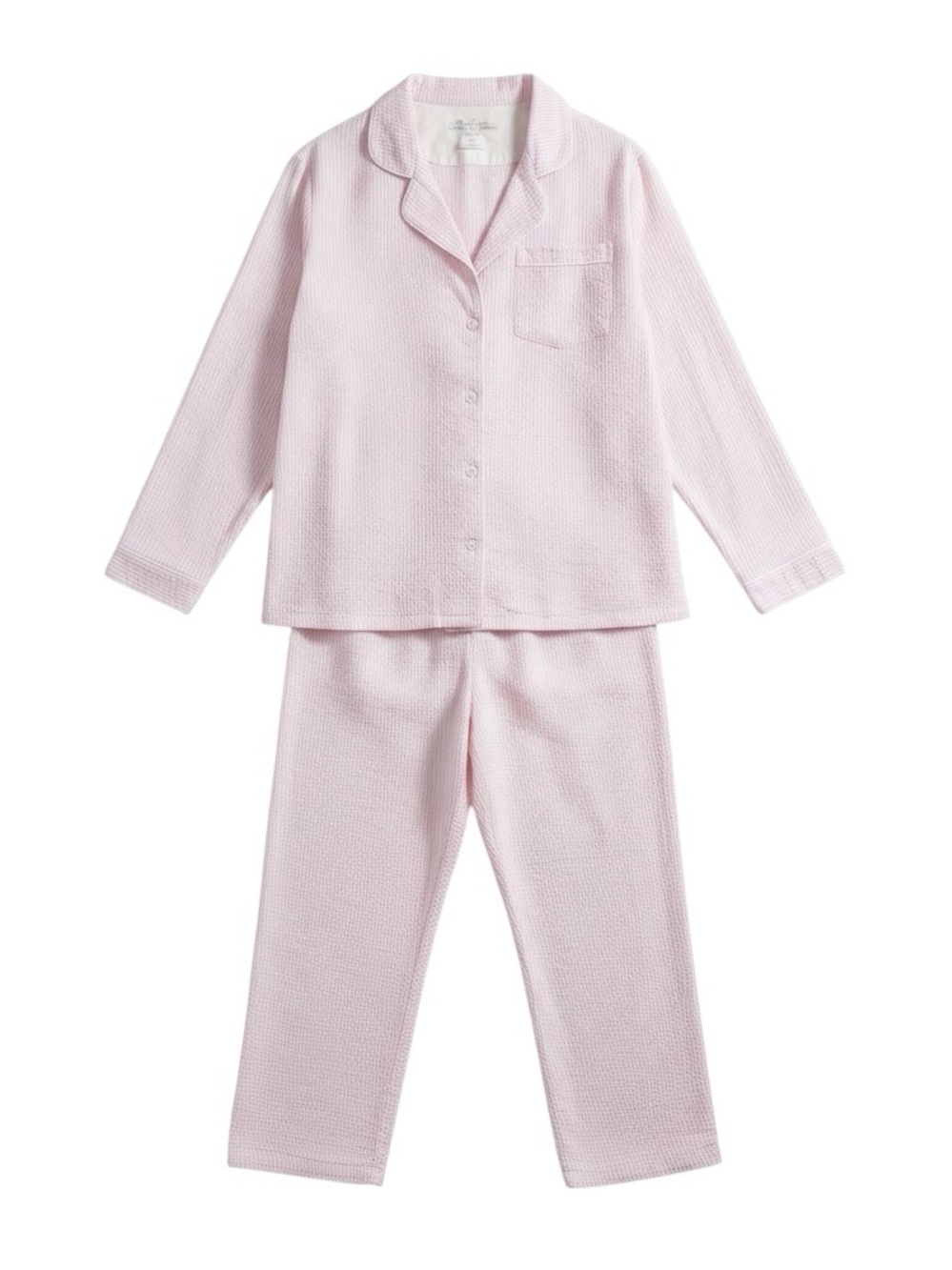 Vermont County Store Seersucker Pajama Set Pink Stripe Size 2X Cotton Set